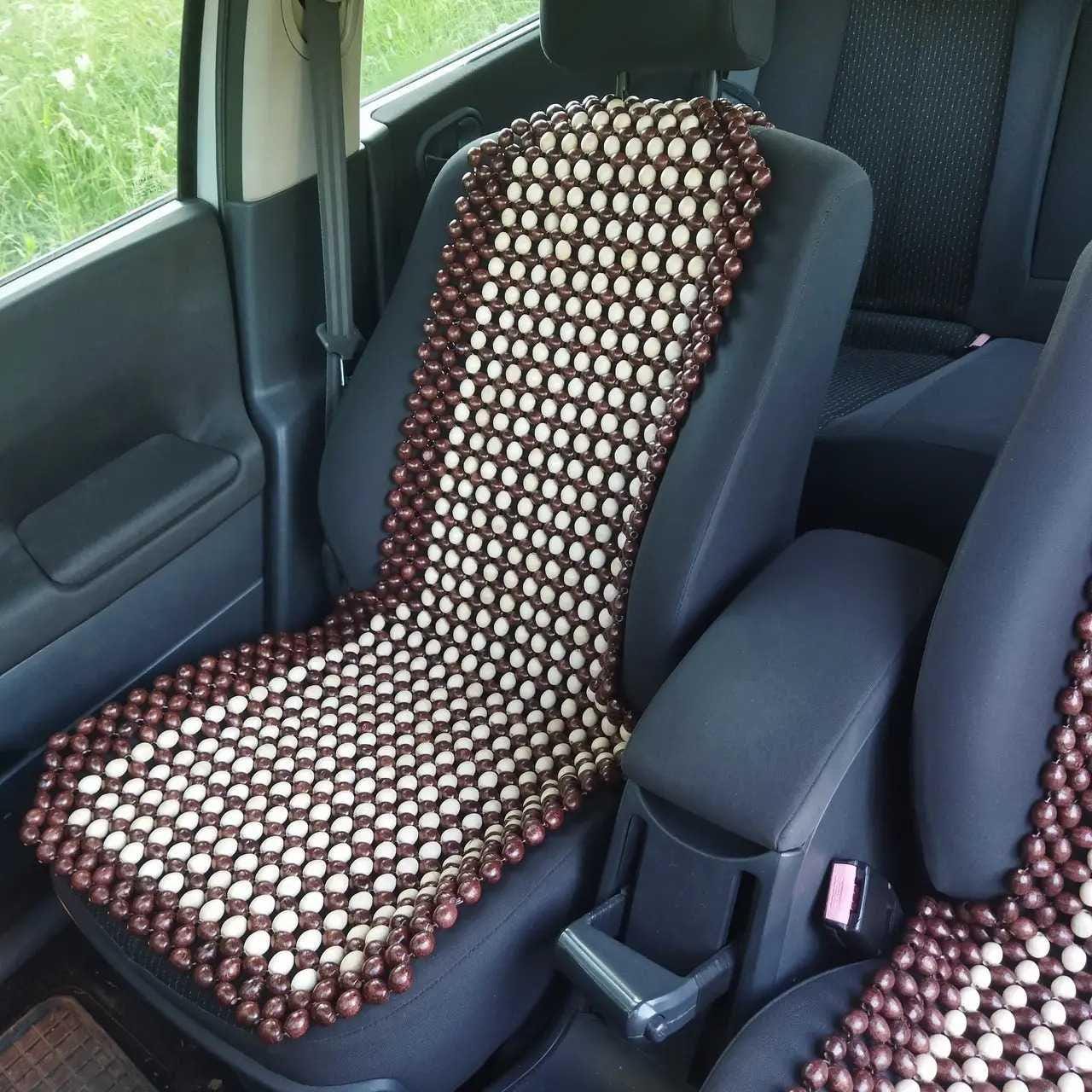 Universal Wooden Bead Car Seat Cover – Breathable & Massaging Comfort