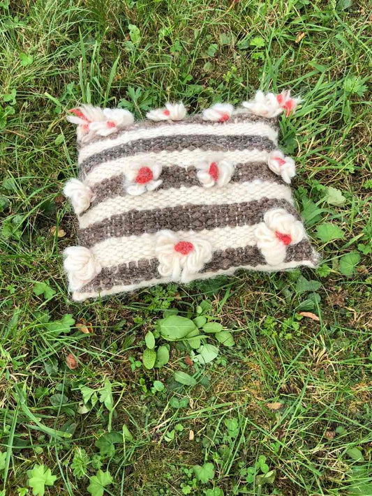 Handcrafted Sheep Wool Pillows – Natural Comfort for Restful Sleep, Pillow With Flowers
