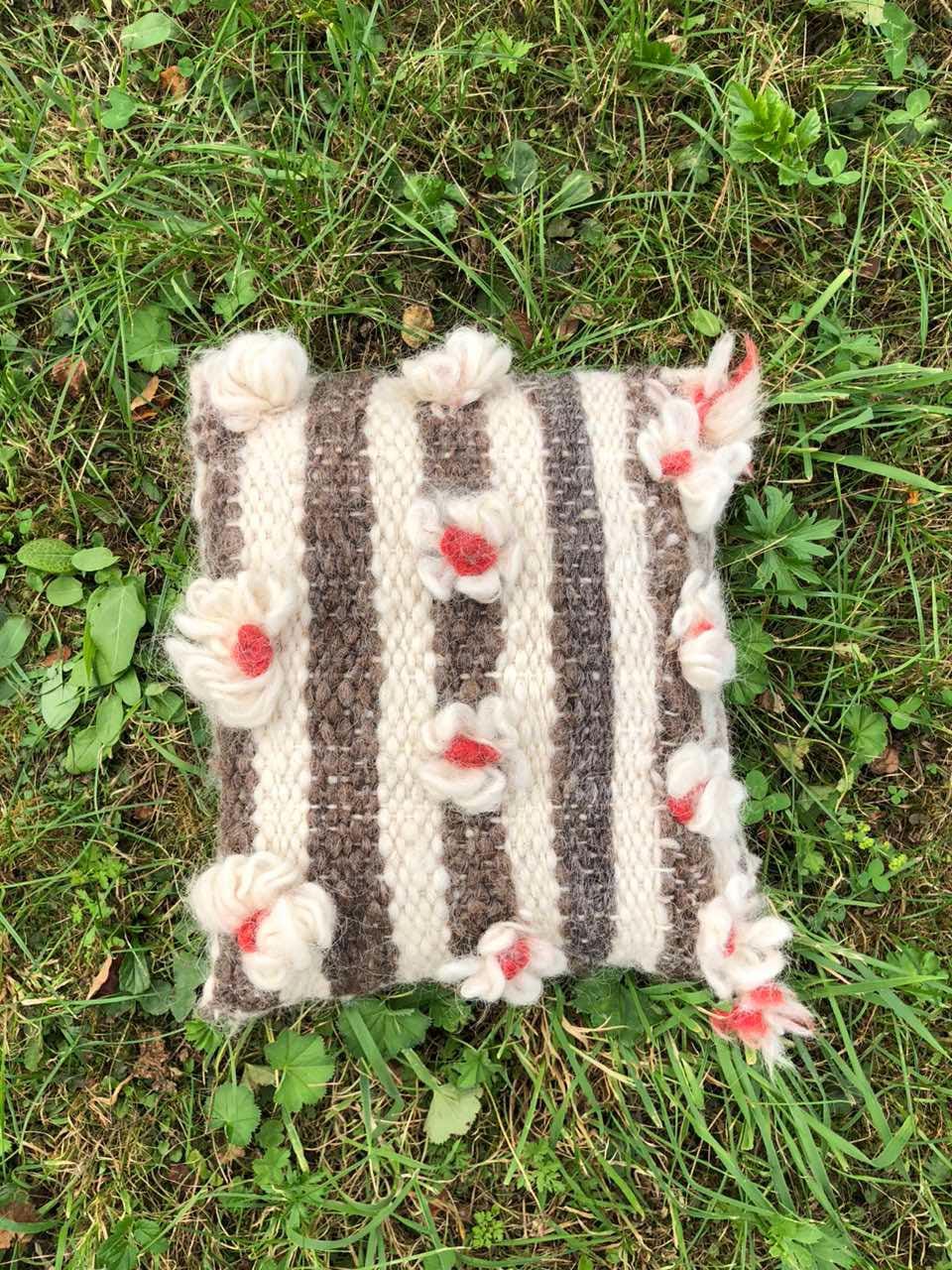 Handcrafted Sheep Wool Pillows – Natural Comfort for Restful Sleep, Pillow With Flowers