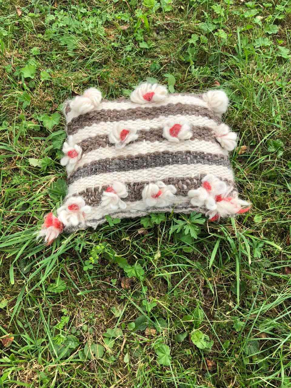 Handcrafted Sheep Wool Pillows – Natural Comfort for Restful Sleep, Pillow With Flowers